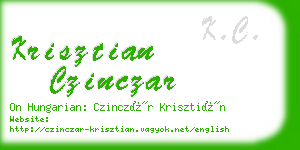 krisztian czinczar business card